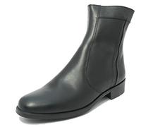 Scimitar Mens Real Leather Zipped Chelsea Ankle Boots Inside Zip Size 6 Black