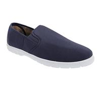 Scimitar Mens Slip On Denim Textile Comfort Canvas Shoes/Outdoor Slippers Navy Blue 11 UK