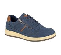 Scimitar Mens Synthetic Nubuck Trainers with Contrast Detail, Navy, 8 UK