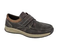 Scimitar Mens Touch Fastening Casual Shoes/Comfort Shoes with Stitching Detail Brown 9 UK