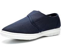 Scimitar Mens Touch Fastening Casual Textile Shoes (11 UK) (Navy Blue Denim)