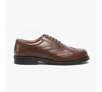 Scimitar STEWART Mens Leather Brogue Shoes Brown - UK 7