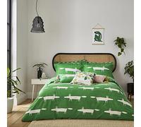 Scion Bedding - Mr Fox Mint Leaf Green Duvet Cover Set (Single Duvet Cover Set: 140cm x 200cm.)
