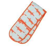 Scion by Dexam Double Oven Gloves Mr Fox Blue/Orange