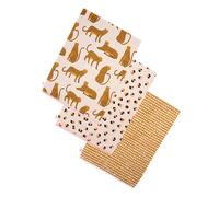 Scion by Dexam Tea Towels Lionel Blush/Mustard 3pcs