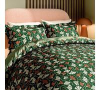 Scion Fan Floral Double Duvet Cover SET, Green