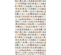 Scion Irregular Half Moon Shape Nutmeg Paprika Jet Wallpaper
