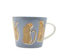 Scion Living - Keith Brymer Jones Collaboration Range - Lionel Leopard Ceramic Mug - Denim - 350ml