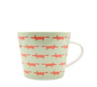 Scion Living - Keith Brymer Jones Collaboration Range - Midi Mr Fox Ceramic Mug - Sage & Poppy - 350ml