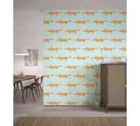 Scion Mr Fox Blue Wallpaper