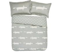 Scion Mr Fox Double Duvet Cover, Silver
