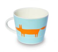 Scion Mr Fox Mug Orange And Duck Egg Blue