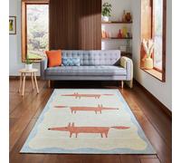 Scion Mr Fox Terracotta Flatweave Rug - 120x170cm