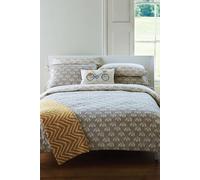 Scion 'Snowdrop' Cotton Duvet Cover Set in Grey | Size: Super King Scion Grey Super King