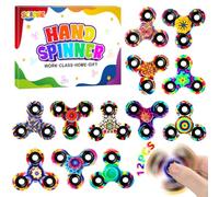 SCIONE 12 Pack Fidget Spinners, Bulk Party Bag Fillers for Kids, High Speed Finger Spinner Sensory Toys for Focus & Calm, High Speed Fidget Toys, Small Gifts for Boys Girls Age 3-12 (2.48 Inch/6.3 cm)