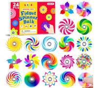 SCIONE 24 Pcs Party Bag Fillers for Kids, Mini Fidget Spinner Toys, Pinata Fillers, Pass the Parcel Prizes, Sensory Toys Birthday Gifts for Boys Girls School Rewards