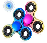 SCIONE 2Pack Gold-Blue & Pink-Gold Gradient Fidget Spinners - Quiet Sensory Toys for Classroom Rewards, Birthday Party Favors, ADHD & Anxiety Relief - Ultra Smooth Bearings, Long Spin Time
