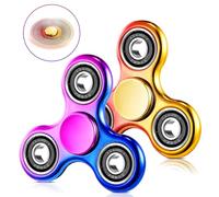 SCIONE 2PCS Fidget Spinner Rainbow Sensory Fidget Toys, Anxiety Stress Relief Pass the Parcel Prizes for Kids Adults Goodie Bag Stuffers for Boys Girls Birthday Gift Party Bags Fillers