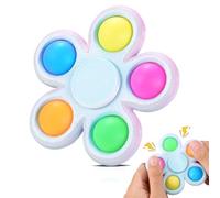 SCIONE 3D Printed Pop Fidget Spinner - Bubble Popper & High-Speed Spinner Combo | Sensory Stress Relief Fidget Toy for Anxiety & ADHD | Fun Focus Tool(Blue Pink)