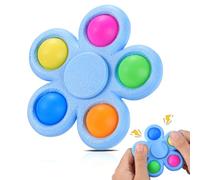 SCIONE 3D Printed Pop Fidget Spinner Toy - Bubble Popper & Hand Spinner | Sensory Toy for Anxiety Relief, ADHD & Focus | Fun Stress Reliever for Kids & Adults(Blue)