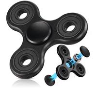 SCIONE Fidget Spinner Metal Sensory Fidget Toy Age 3+, Cool Metal Stainless Hand Spinner Anxiety Stress Relief Party Bag Fillers for Kids Adults Black(Middle Bearing Caps can be Disassembled Assembled)