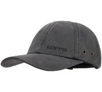Scippis Baseball Cap Leather Unisex Adjustable Size Australian Outdoor Biker Trucker Sports Hat Black