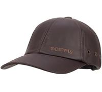 Scippis Brown Leather Baseball Cap for Sports Enthusiasts, Unisex Adjustable