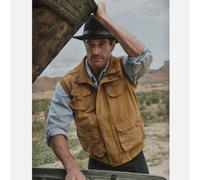 SCIPPIS Men's Vest 3V01 Canvas Ribbon Vest Outdoor 100% Cotton outback Australia