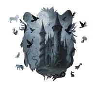 Scissor Castle Personalized Jigsaw Puzzles, 141 Pcs Wooden Jigsaw Puzzle Tiger Head Shape Puzzle Gift