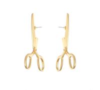 Scissor Earrings for Women Gothic Earrings Funky Scissors Earring Small Scissor Ear Stud Goth Style Earrings Punk Jewelry, Zinc, No Gemstone