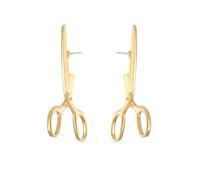 Scissor Earrings for Women Men Unique Vintage Earrings Funky Scissor Stud Earrings Gothic Punk Earrings Funny Statement Jewelry Gift, M, Zinc, No Gemstone