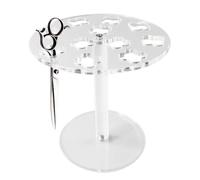 Scissor Holder for Stylists, 11 Groove Styling Scissors Storage Stand, Acrylic Stand Storage Organizer for Makeup Brushes, Combs, Clips, Barber Tools