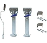 Scissor Jack Stabilizer Legs for Caravan and RV Trailer, Drop Down Prop Stands, Adjustable Height 350-490mm, Corner Stabilization for Parking