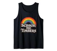 Scissor Me Timbers Rainbow LGBT Pirate Funny Tank Top