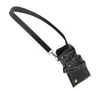 Scissor Pouch Hairdressing Scissors Pouch with Adjustable Belt Portable Barber Holster Bag Salon Tools Holder Case for Hairdresser(Black)