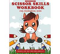 Scissor Skills Workbook For Preschool Kids Ages 3-5: Perfect activity book to practice scissor skills for kindergarten and prescool kids. Color and cut out cute animals shapes. 80 pages - 8.5 x 11
