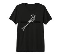 Scissor-Tail Flycatcher Line Art Birdwatcher Premium T-Shirt
