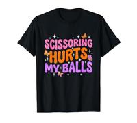 Scissoring Hurts My Balls Funny Pickleball Saying Value Graphic T-Shirt, Men, Black, M