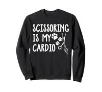 Scissoring Is My Cardio Dog Groomer Sweatshirt