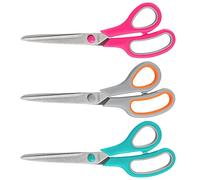 Scissors,8.5"Multipurpose Scissors Bulk 3-Pack,Stainless Steel Sharp Scissors for Office Home School Sewing Fabric Craft Supplies,All Purpose