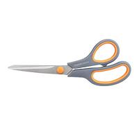 Scissors 8" Multipurpose Titanium Coated Sturdy Sharp Scissors Right/Left Handed Comfort-Grip Handles for Office Home School Sewing Fabric Craft Supplies Gray