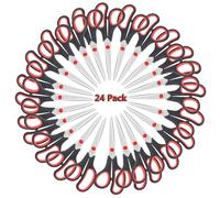 Scissors All Purpose for Office Heavy Duty, 8" Scissors Bulk Pack of 24 | for Home Craft Sewing Fabric Supplies, Right/Left Handed, for High/Middle School Student Teacher