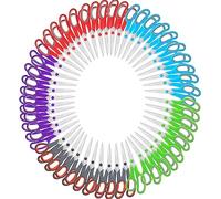 Scissors Bulk Pack of 100 Pack, Niutop 20cm Versatile Sharp Sewing Crafts Cloth Scissors for Office Home High/Middle School Student Office Teacher Art Accessories, Soft Comfort Grip Right/Left Handle