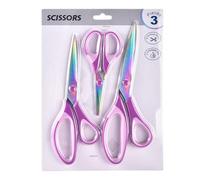 Scissors for Scrapbooking - Set of 3 Manual Scrapbooking Scissors - for Home, School, Office, Crochet, Classroom, Quilting and Quilting