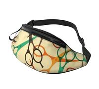 Scissors Hairdressing Tool Print Bum Bag, Waist Fanny Packs with Headphone Jack and Adjustable Belt Cross Body Bumbags for Travel Running Jogging Workout Hiking
