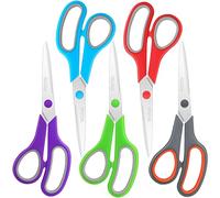 Scissors, Niutop 8" Titanium Bonded Scissors, Multipurpose Shears, Soft Comfort-Grip Handles, Perfect for Office Home School Art Craft Use, Cutting Paper Fabric Photos and More, Set of 4-Pack