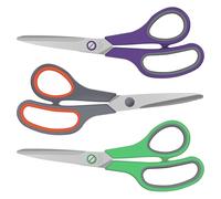 Scissors Set, 8" Multipurpose with Ultra Sharp Blades, Comfort-Grip Handles, Heavy Duty Stainless Steel Scissor for School Office Craft Home, Right/Left Handed, Scissors 3 Pack,Colorful