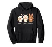 Scissors Stone Paper Cat Funny Cats Cat Lovers Paws Pullover Hoodie
