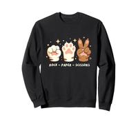 Scissors Stone Paper Cat Funny Cats Cat Lovers Paws Sweatshirt