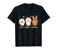 Scissors Stone Paper Cat Funny Cats Cat Lovers Paws T-Shirt